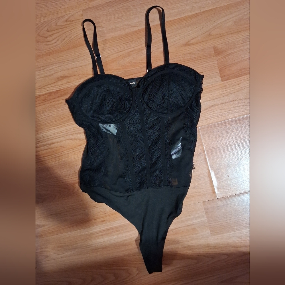 Forever 21 Black Lace Bodysuit